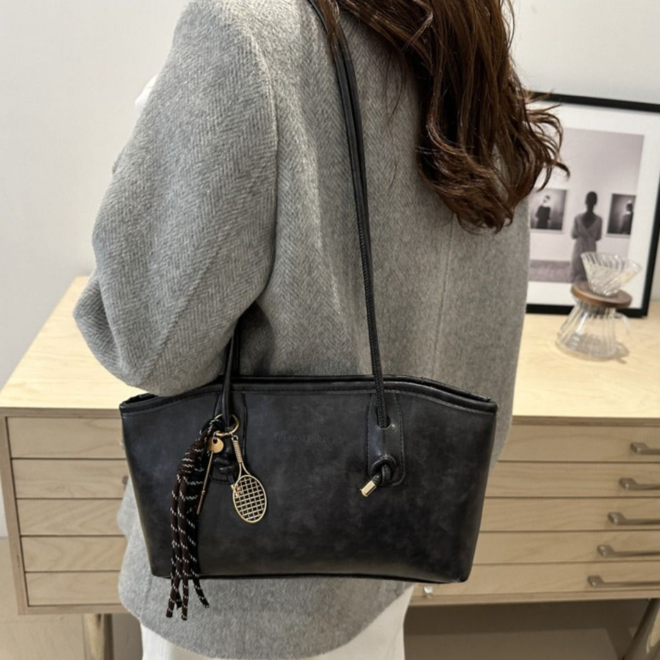 Luxury Y2K Bags - Retro PU Leather Tote Bag Luxury