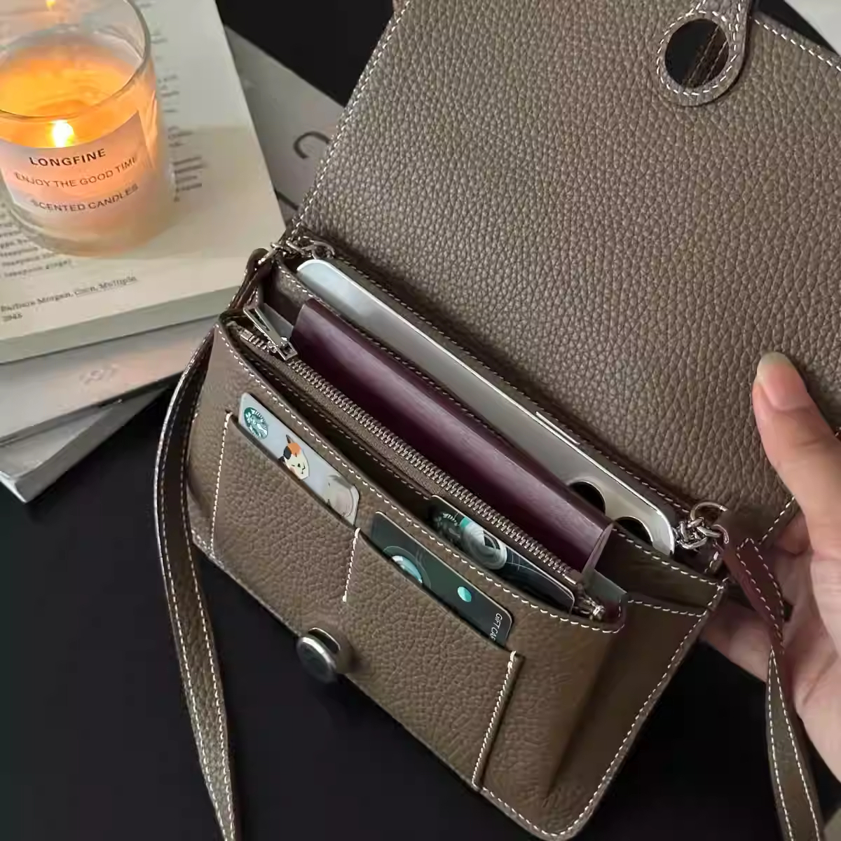 Wristlet Wallet Zipper - New PU Crossbody Mobile Phone Bag