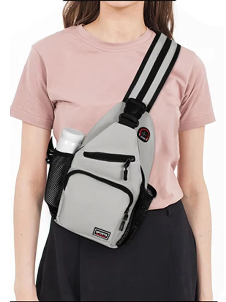 Shoulder Bag Slouchy - Multi-pocket Casual Chest Bag Fashion Sling