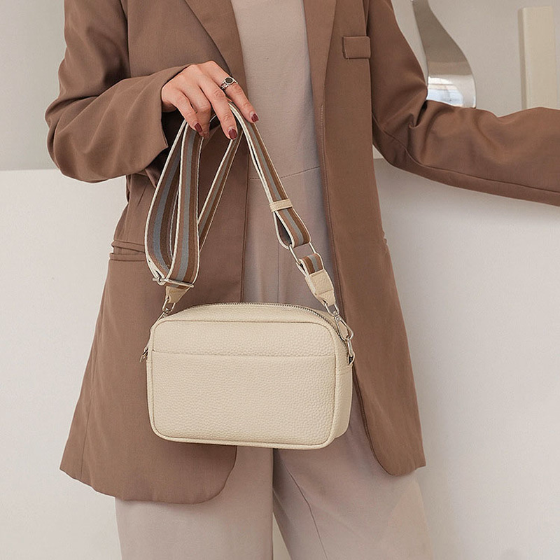Luxury Bags Sling - Wide Strap Women Crossbody Bags Solid