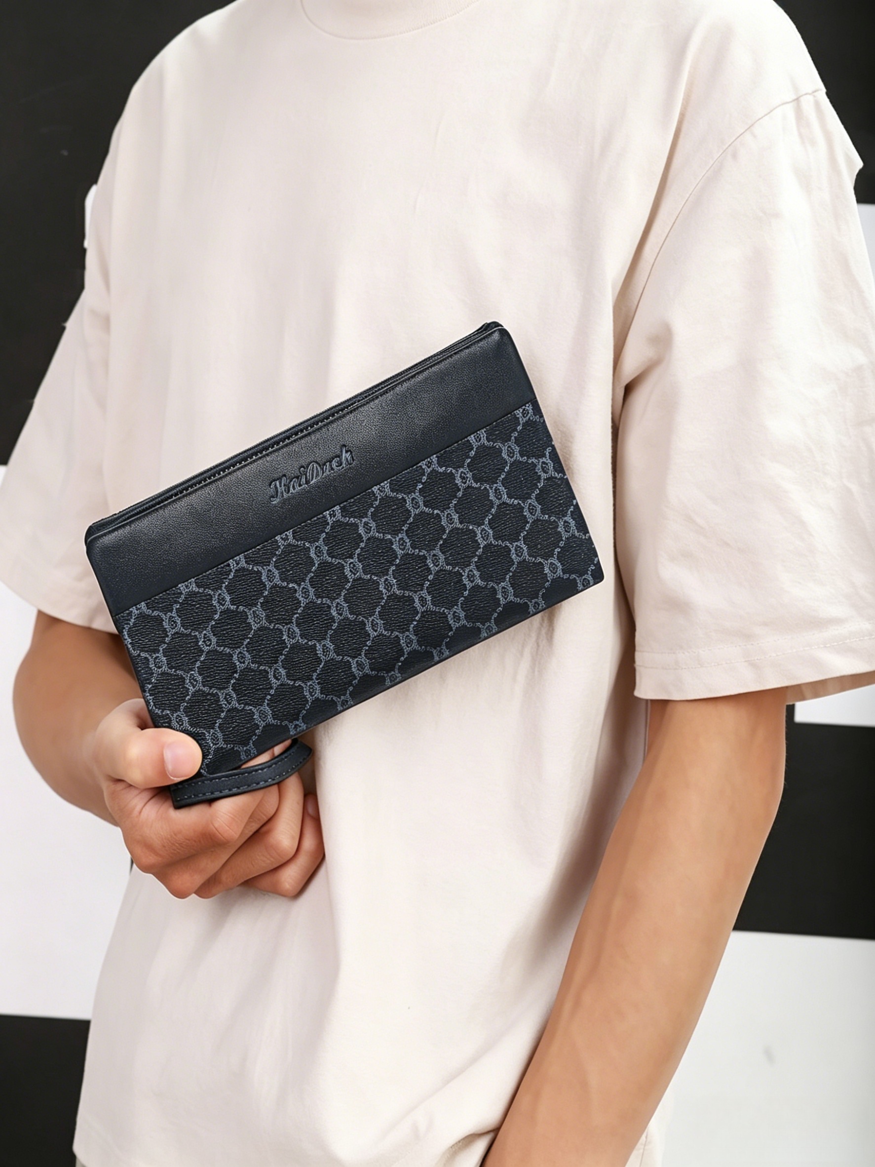 Wristlet Wallet Zipper - Men's Long Wristlet Wallet, Large Capacity