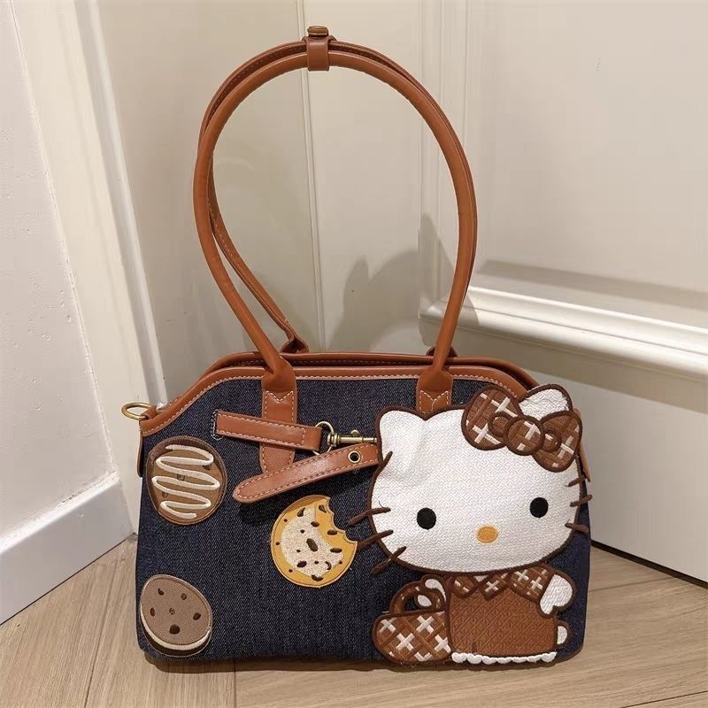 Luxury Bags Denim - Retro-Style Underarm Bag New Denim Tote