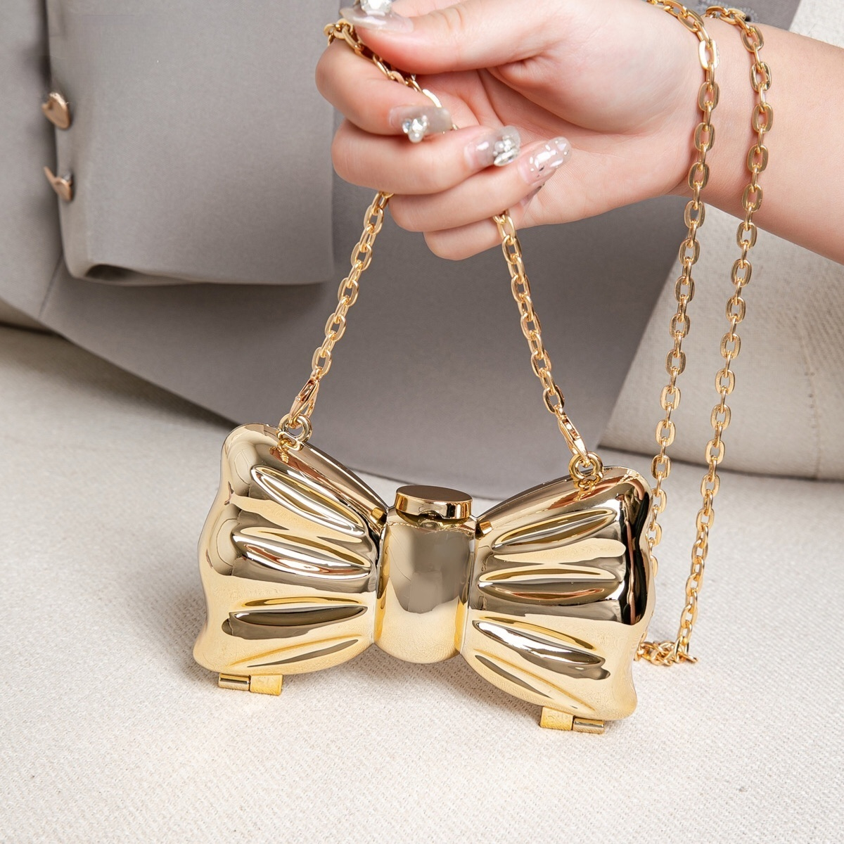 Luxury Bags On Sale - Luxury Fashion Metal Mini Handbag with