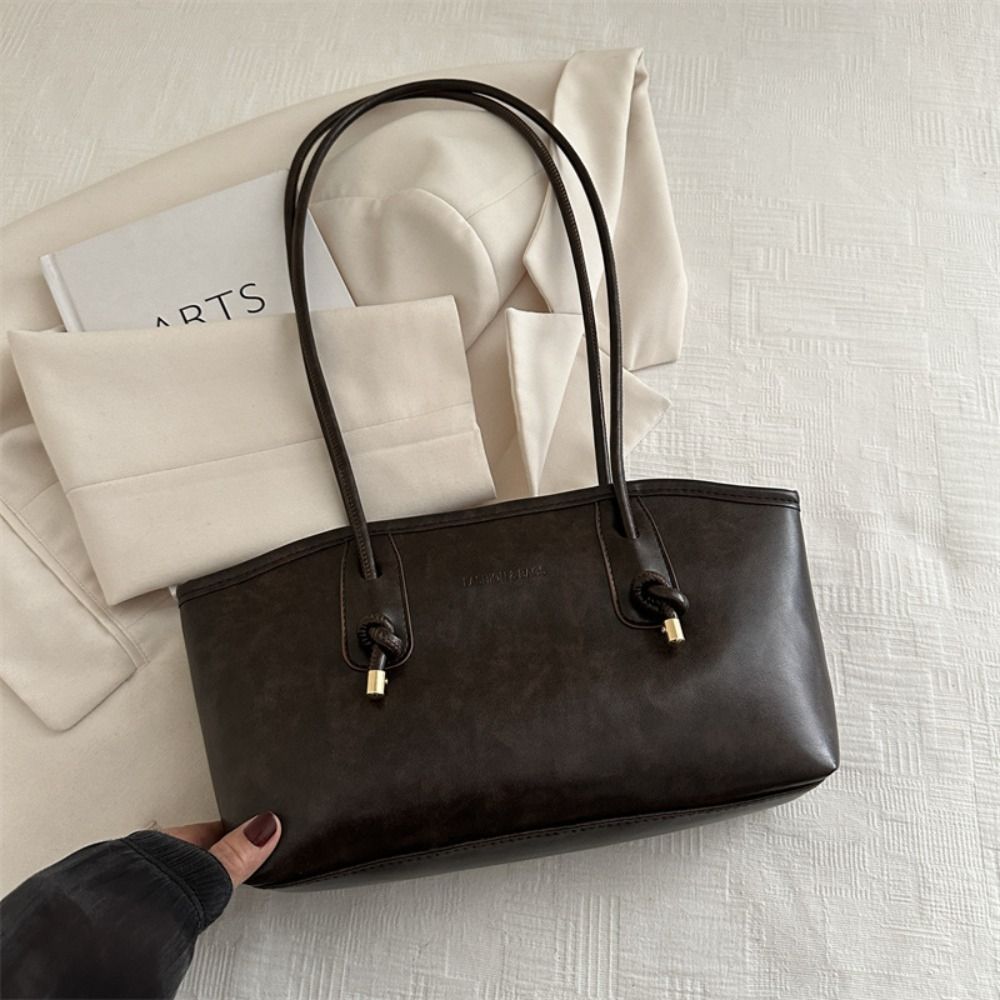 Retro PU Leather Tote Bag Luxu - Luxury Y2K Bags incelemesi ve fiyatı