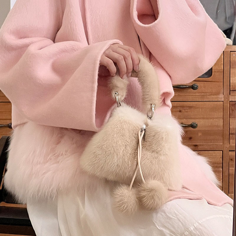 Y2K Real Mink Fur Handbag Wome - Luxury Y2K Bags incelemesi ve fiyatı