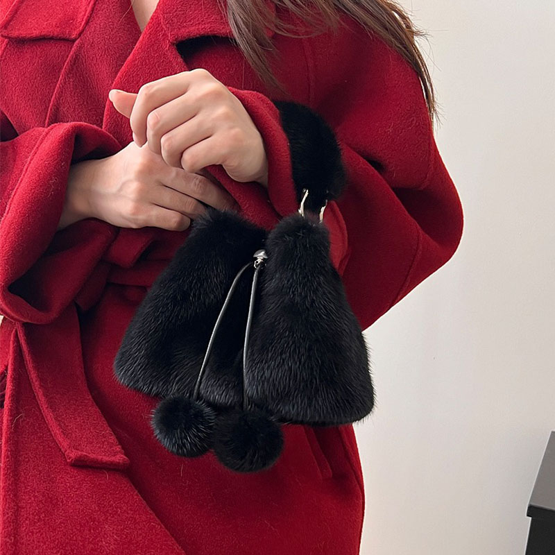 Y2K Real Mink Fur Handbag Wome - Luxury Y2K Bags incelemesi ve fiyatı