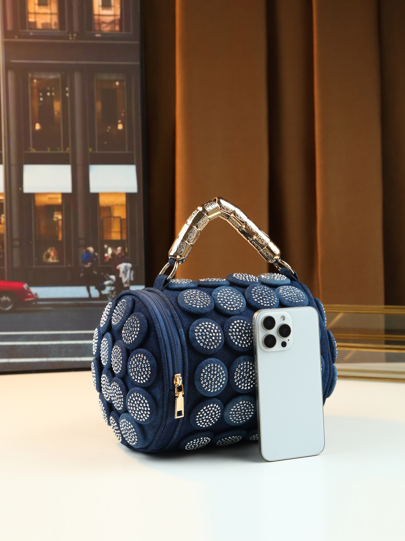 Light luxury denim hot diamond - Luxury Bags Denim incelemesi ve fiyatı