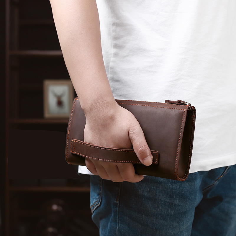 Men's Clutches Long Handbag Bu - Wristlet Wallet Zipper incelemesi ve fiyatı