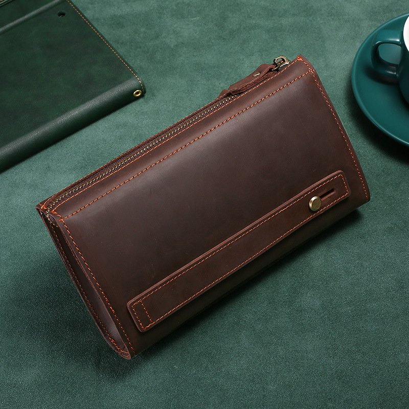 Men's Clutches Long Handbag Bu - Wristlet Wallet Zipper incelemesi ve fiyatı