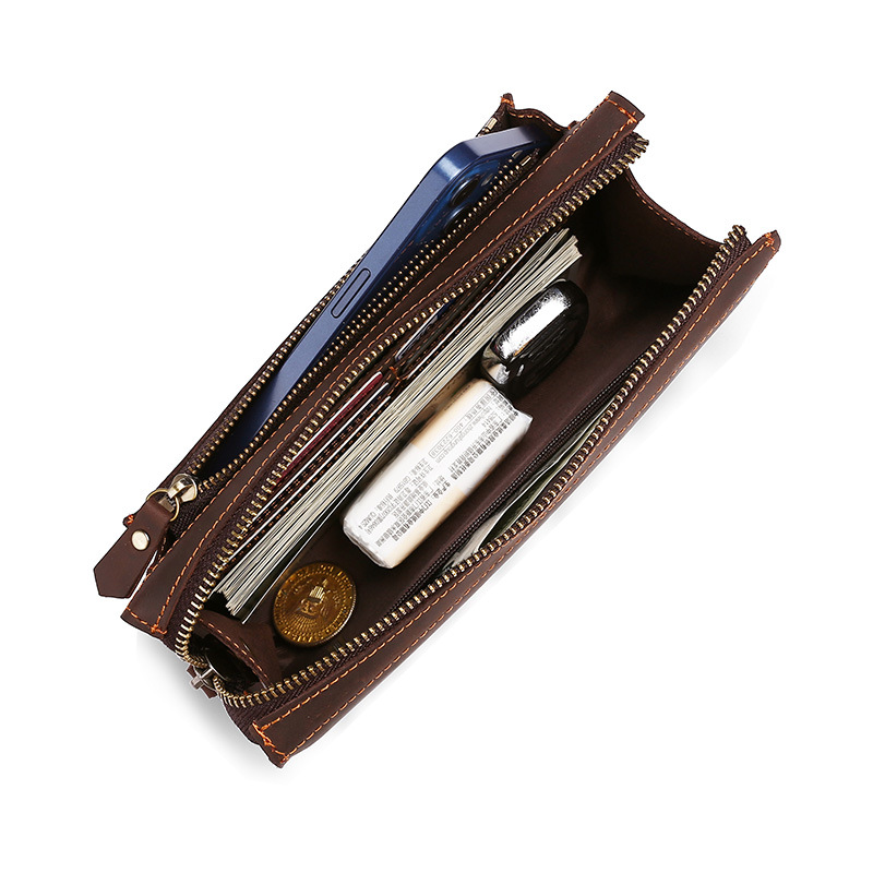 Men's Clutches Long Handbag Bu - Wristlet Wallet Zipper incelemesi ve fiyatı