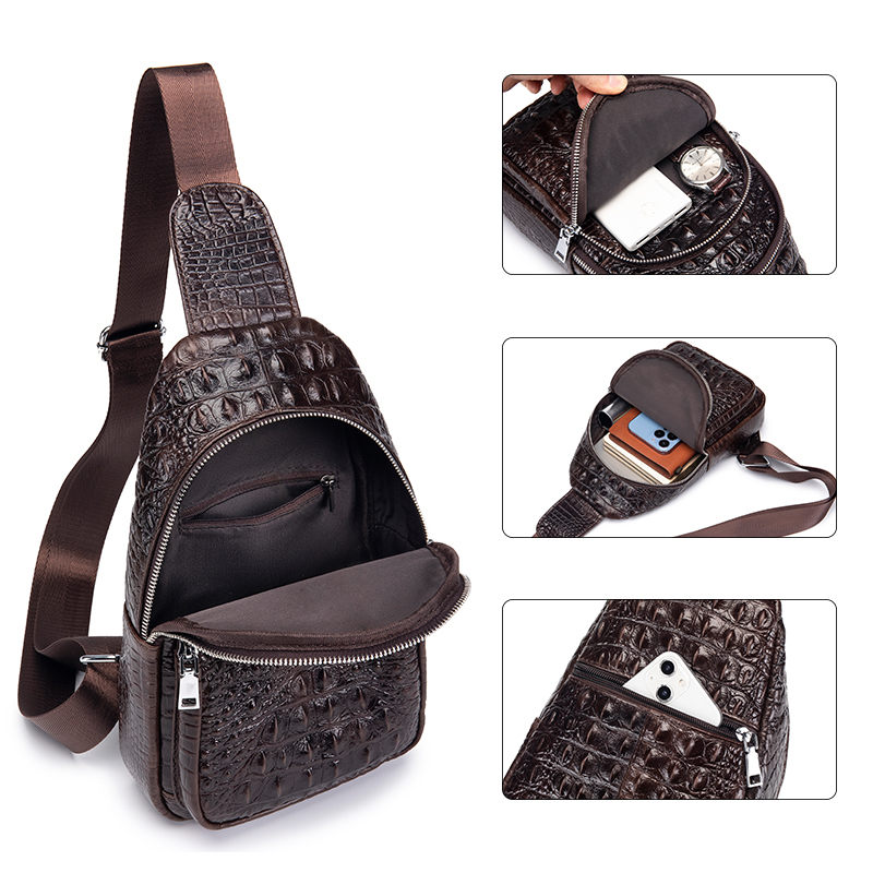 SCHLATUM men's Genuine Leather - Luxury Bags Sling incelemesi ve fiyatı