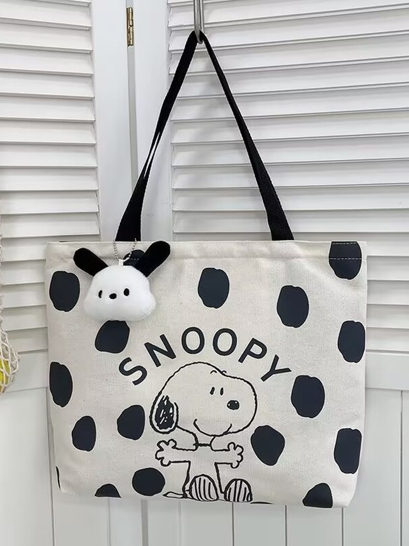 Cartoon Snoopy Canvas Shoulder - Shoulder Bag Slouchy incelemesi ve fiyatı