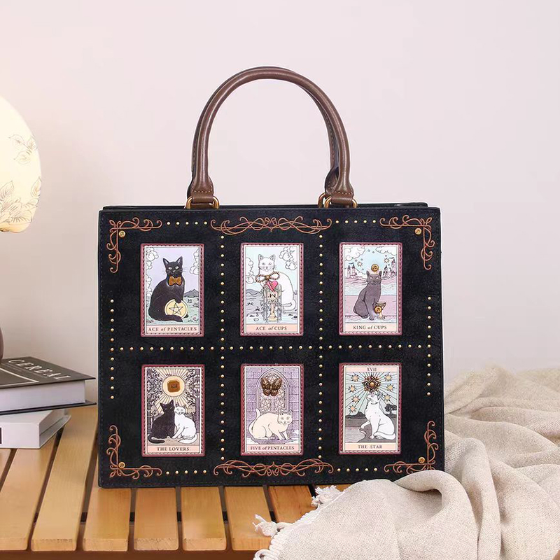 Cat Embroidery Women's Handbag - Luxury Y2K Bags incelemesi ve fiyatı