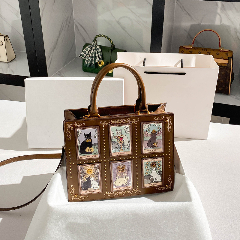 Cat Embroidery Women's Handbag - Luxury Y2K Bags incelemesi ve fiyatı