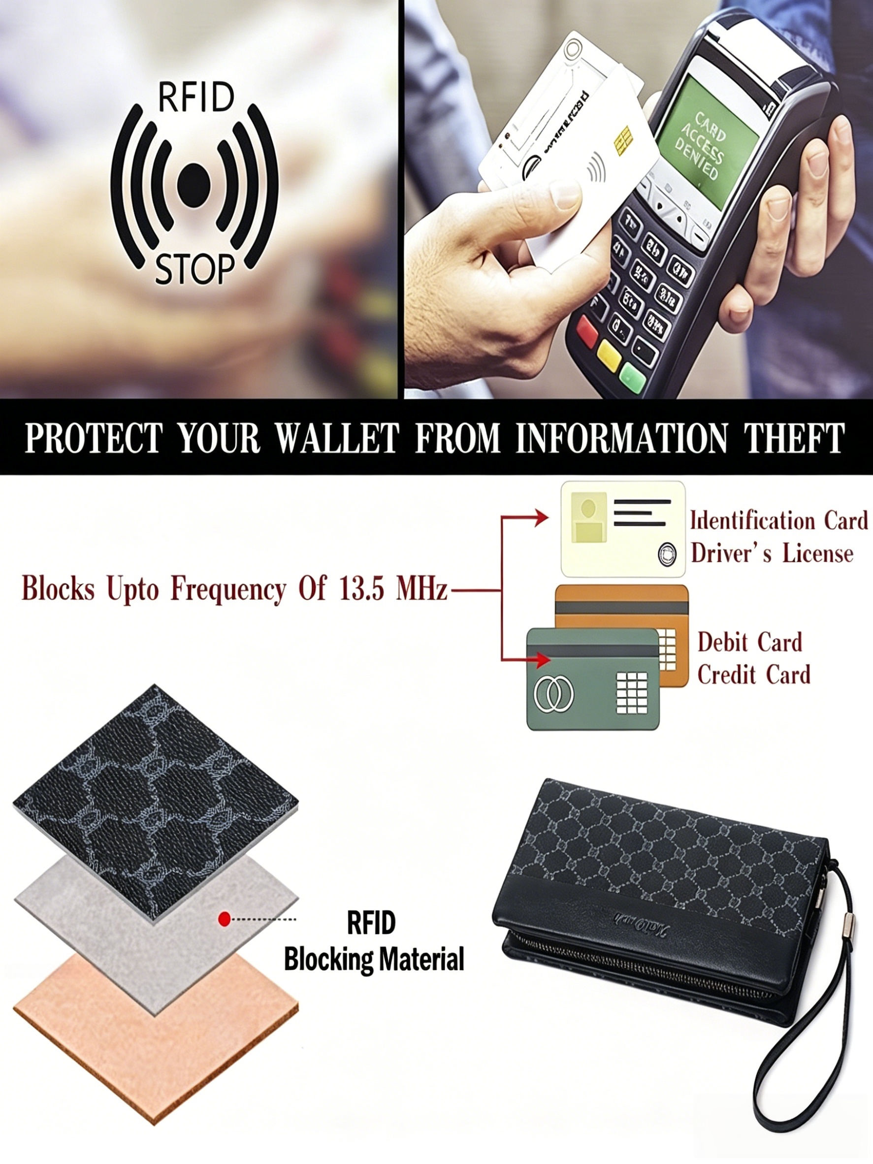 Men's Long Wristlet Wallet, La - Wristlet Wallet Zipper incelemesi ve fiyatı