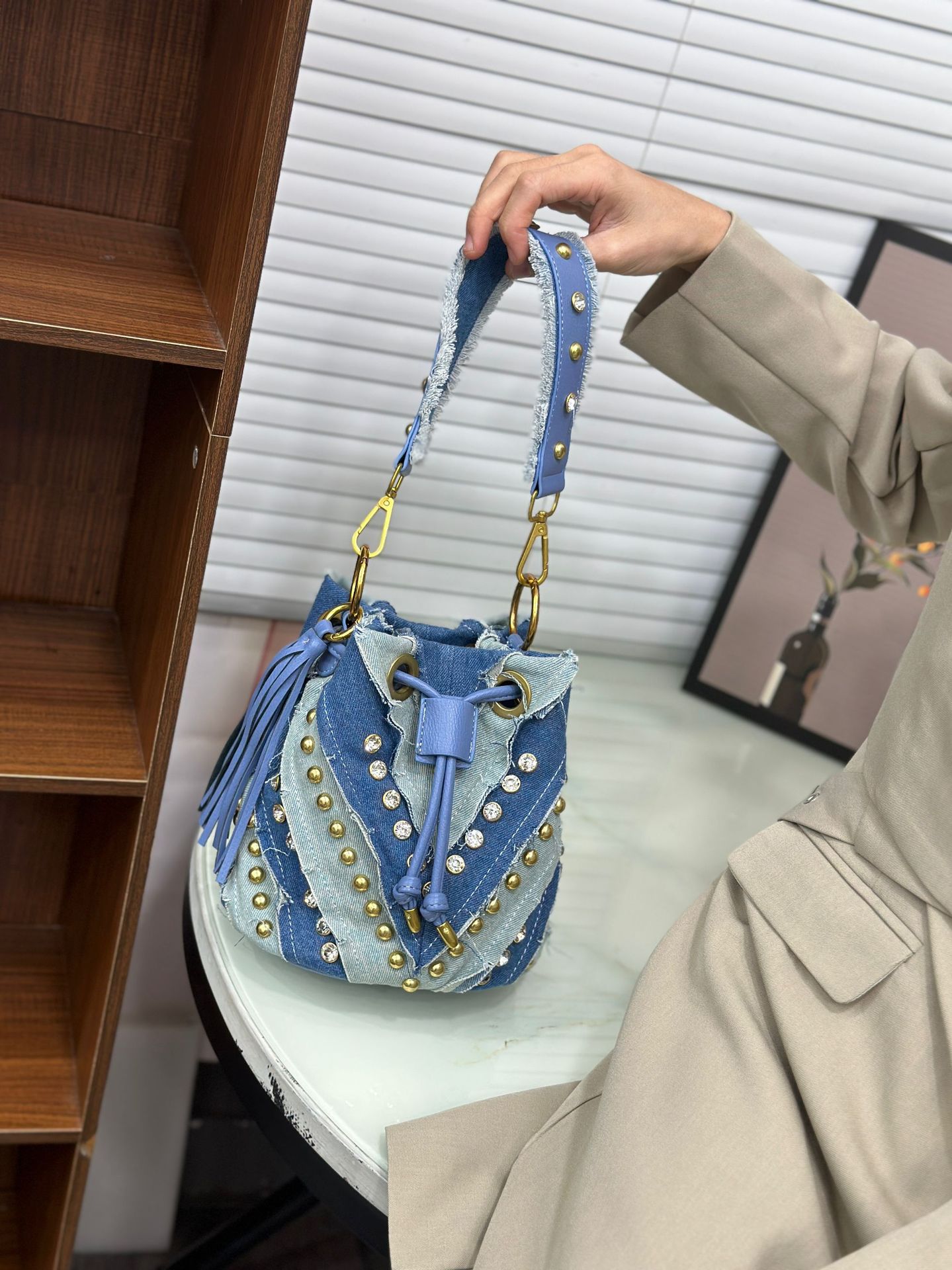 Light Luxury Fashionable Diamo - Luxury Bags Denim incelemesi ve fiyatı