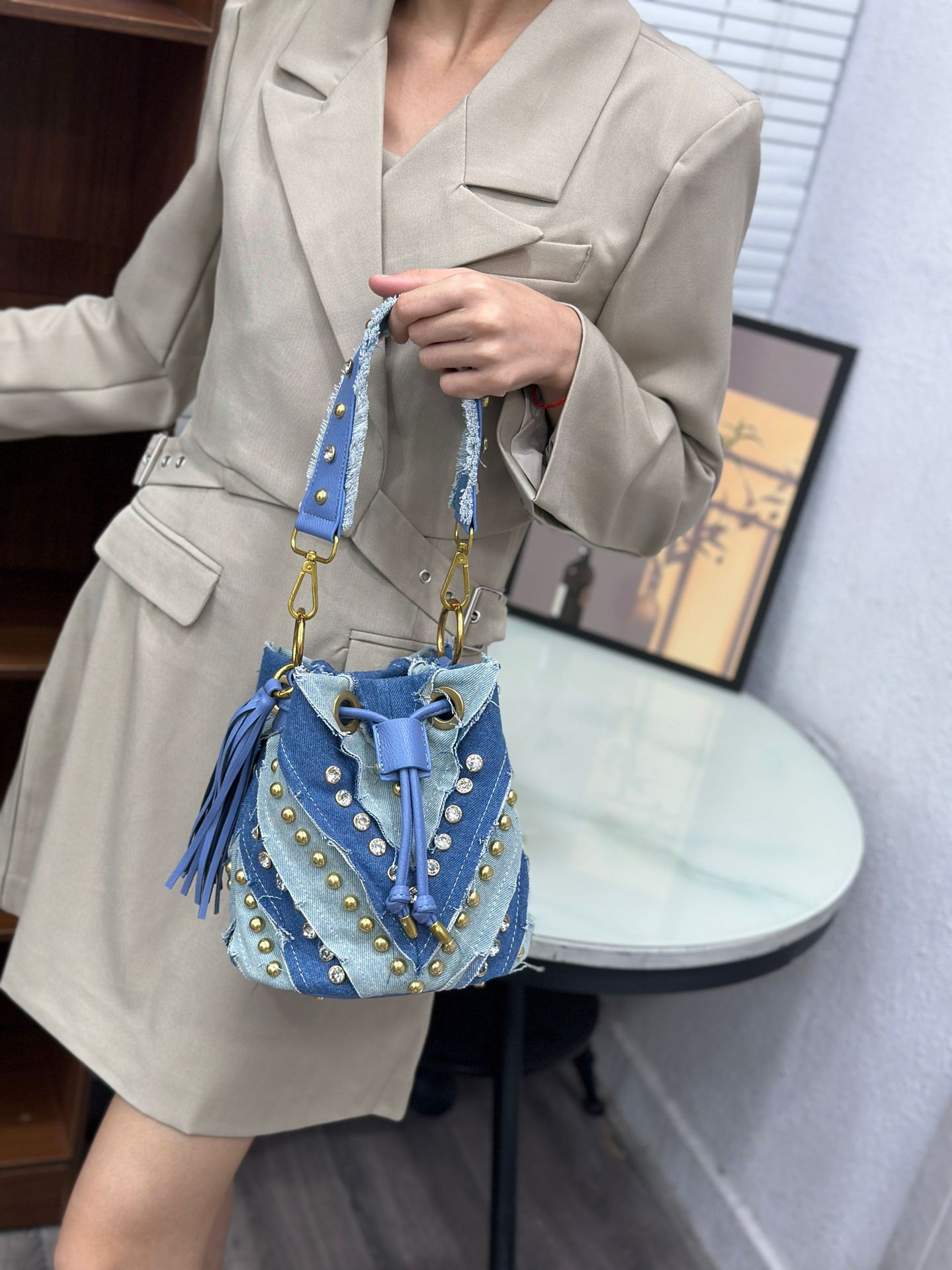 Light Luxury Fashionable Diamo - Luxury Bags Denim incelemesi ve fiyatı