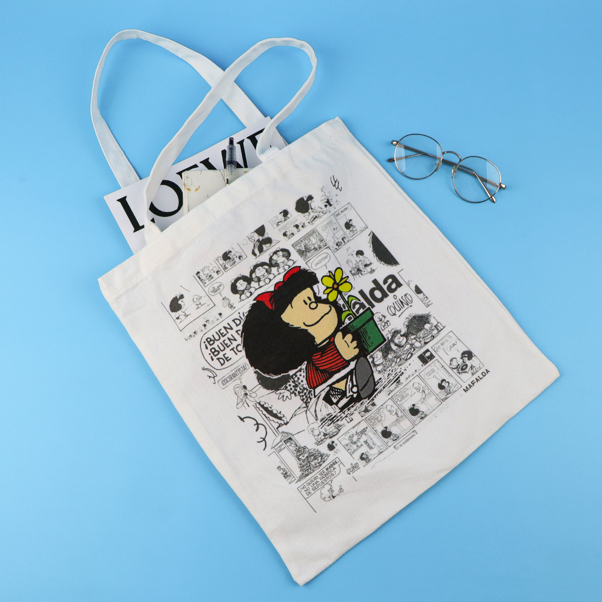 Fashion Canvas Tote Bag Women  - Shoulder Bag Slouchy incelemesi ve fiyatı