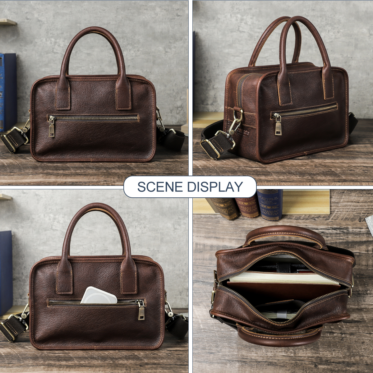CONTACT'S Genuine Leather Men  - Luxury Bags Sling incelemesi ve fiyatı