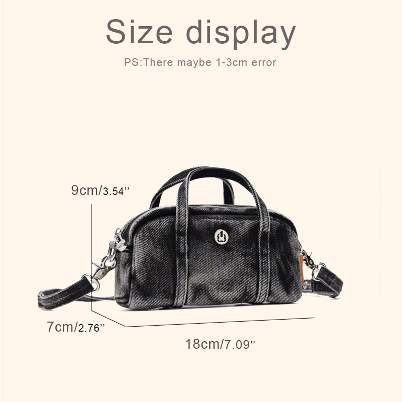 Korean Casual Mini Denim Box B - Luxury Bags Women incelemesi ve fiyatı
