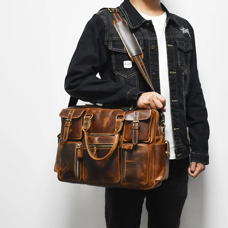 Vintage Men's Black Shoulder B - Luxury Bags For Laptop incelemesi ve fiyatı