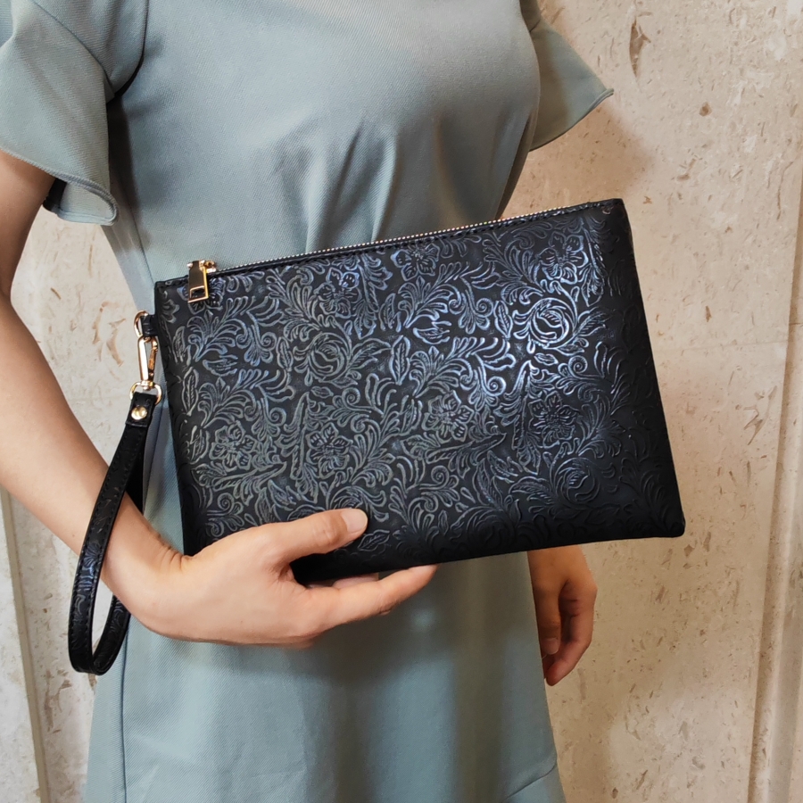 Vintage Relief patterned women - Wristlet Wallet Zipper incelemesi ve fiyatı