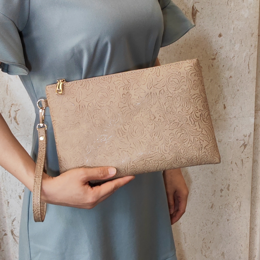 Vintage Relief patterned women - Wristlet Wallet Zipper incelemesi ve fiyatı