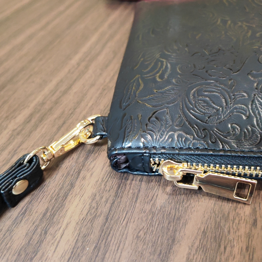 Vintage Relief patterned women - Wristlet Wallet Zipper incelemesi ve fiyatı
