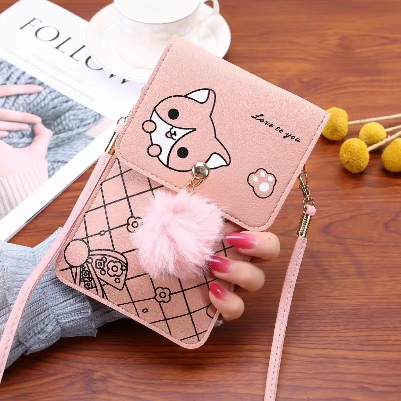 Cute Cartoon Pattern Touch-Scr - Shoulder Bag Slouchy incelemesi ve fiyatı