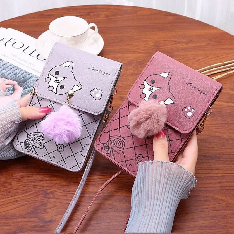 Cute Cartoon Pattern Touch-Scr - Shoulder Bag Slouchy incelemesi ve fiyatı