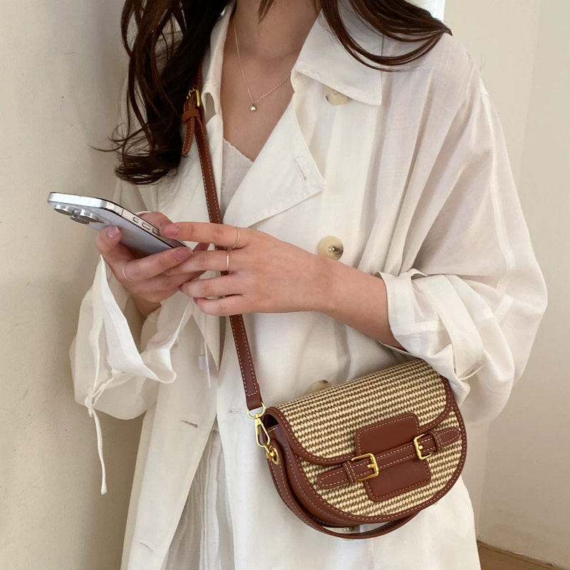 England Style Mini Straw Saddl - Luxury Bags Women incelemesi ve fiyatı