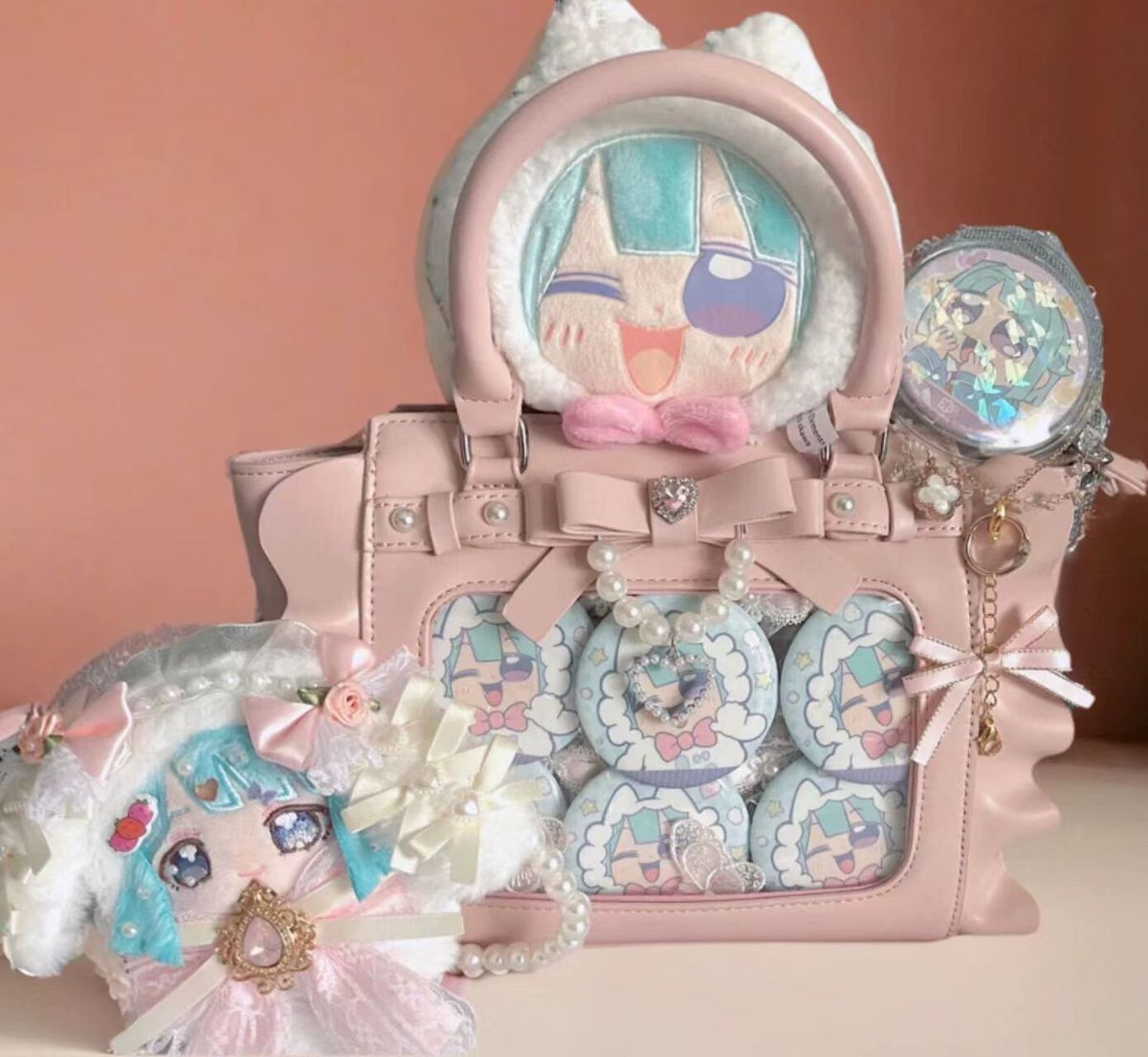 Harajuku Square Pink Ita Bag W - Wristlet Wallet Zipper incelemesi ve fiyatı