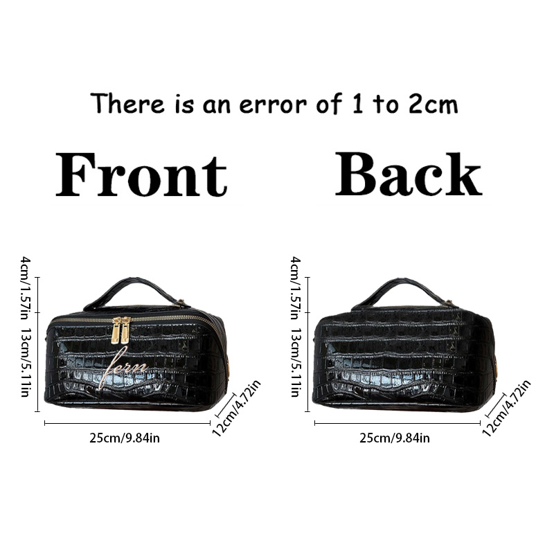 Embroidered Croc Makeup Bag Pe - Luxury Bags Vegan incelemesi ve fiyatı